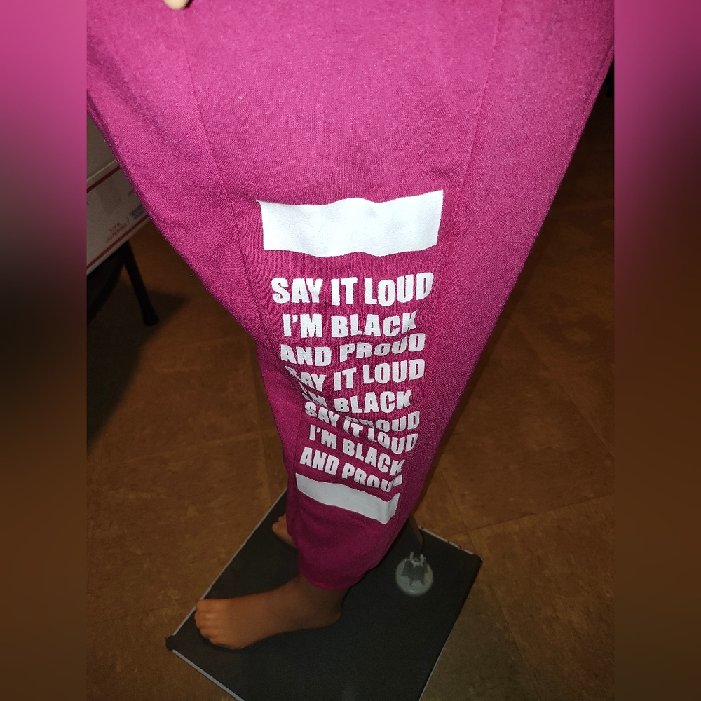 Women's Pink Sweatpants - Picture 3 of 4